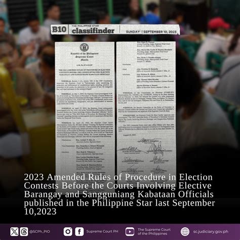 2023 amended rules of procedure in election contest|The 2023 Amended Rules of Procedure .